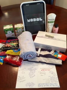 Care package from my coworkers at lululemon athletics Durham!